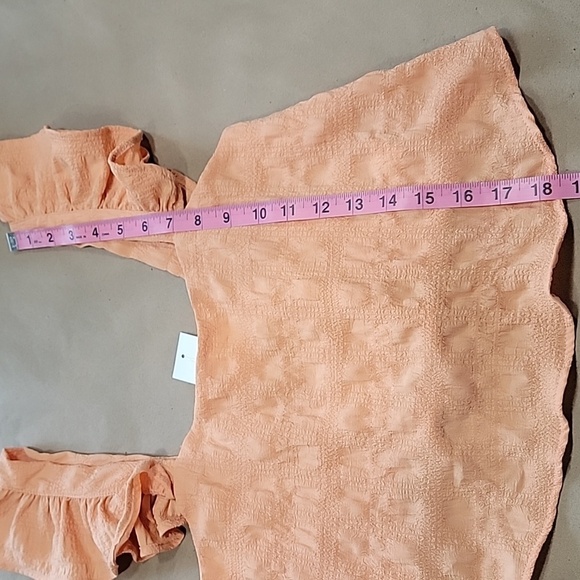 Hashtag Size S Salmon Colored Textured Ruffle Strap Halter Top, NEW with Tag - Picture 7 of 10